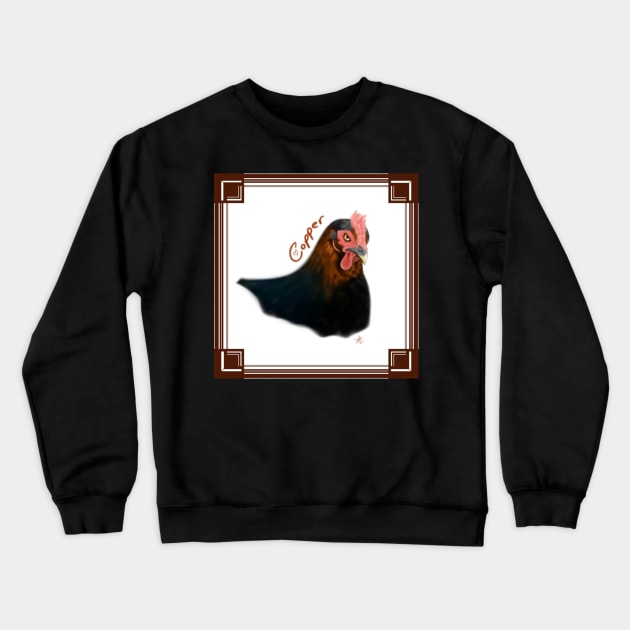 Copper the Hen Crewneck Sweatshirt by CenoChook00